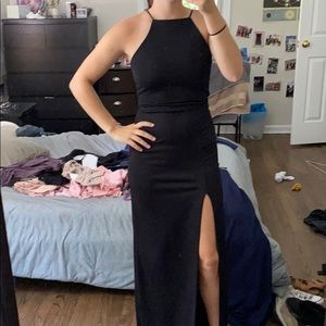 Black high neck maxi dress